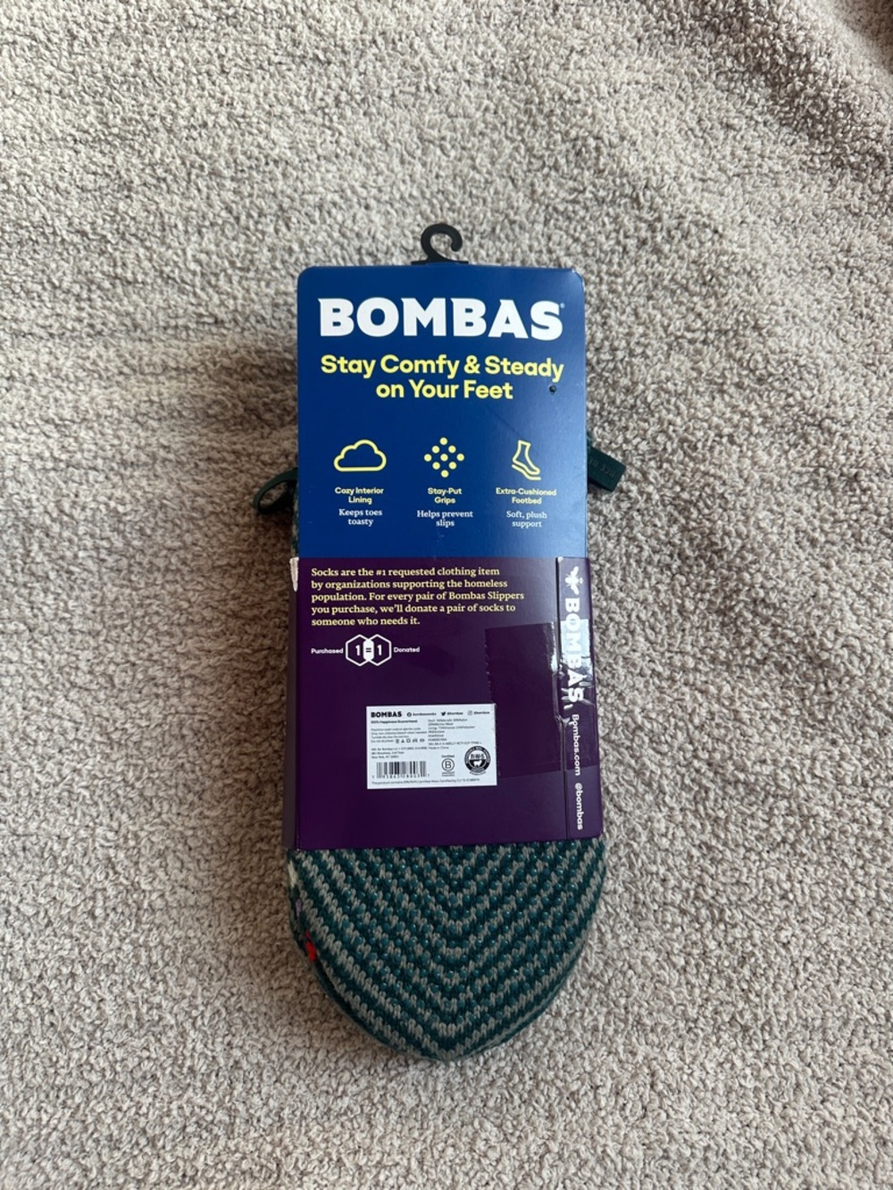 BOMBAS Gripper Slipper Boots NEW Size LARGE - Picture 4 of 4